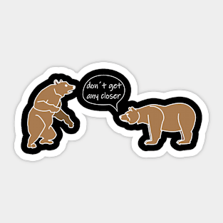 Social distancing bears joke Sticker